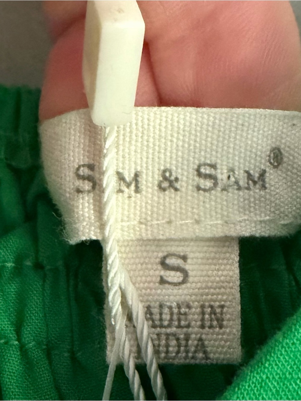 NWT Sim & Sam Kelly Green Ruffled Smocked Crop Top S Small - Picture 3 of 6